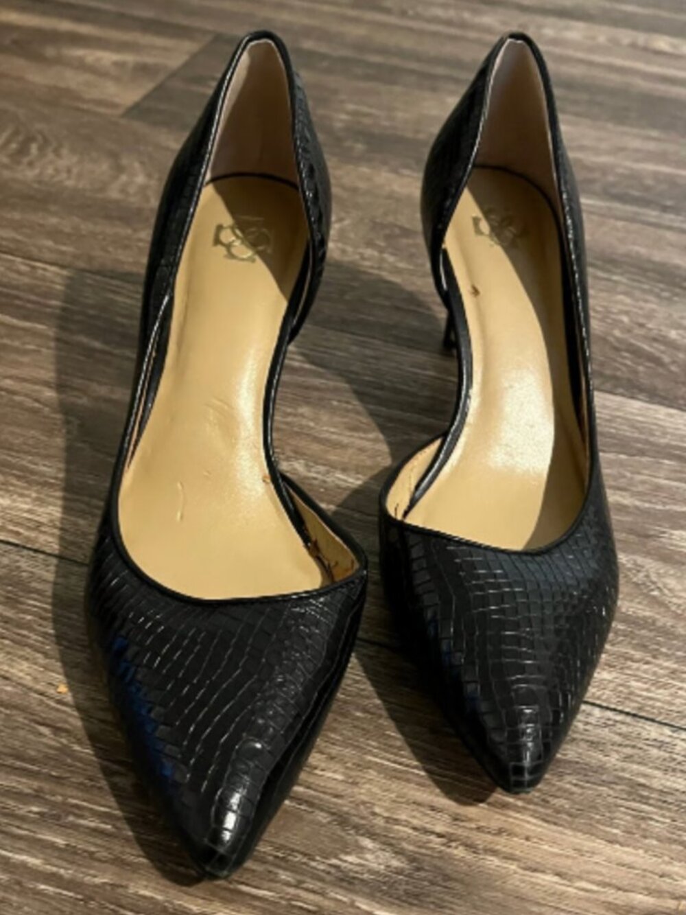 ann taylor black heel shoes